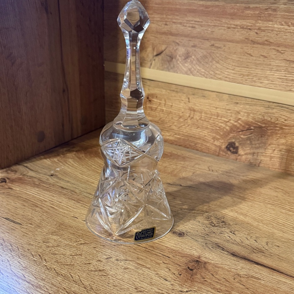Vintage Violetta Lead Crystal Bell 9”